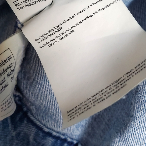 NWT Women's Hugo Boss Gelise Crop Blue Denim Jacket Size XL - Picture 12 of 15